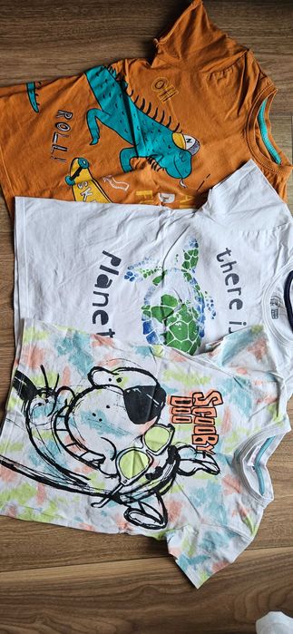 T-shirty, reglany, szorty, spodnie w rozmiarach 128-134