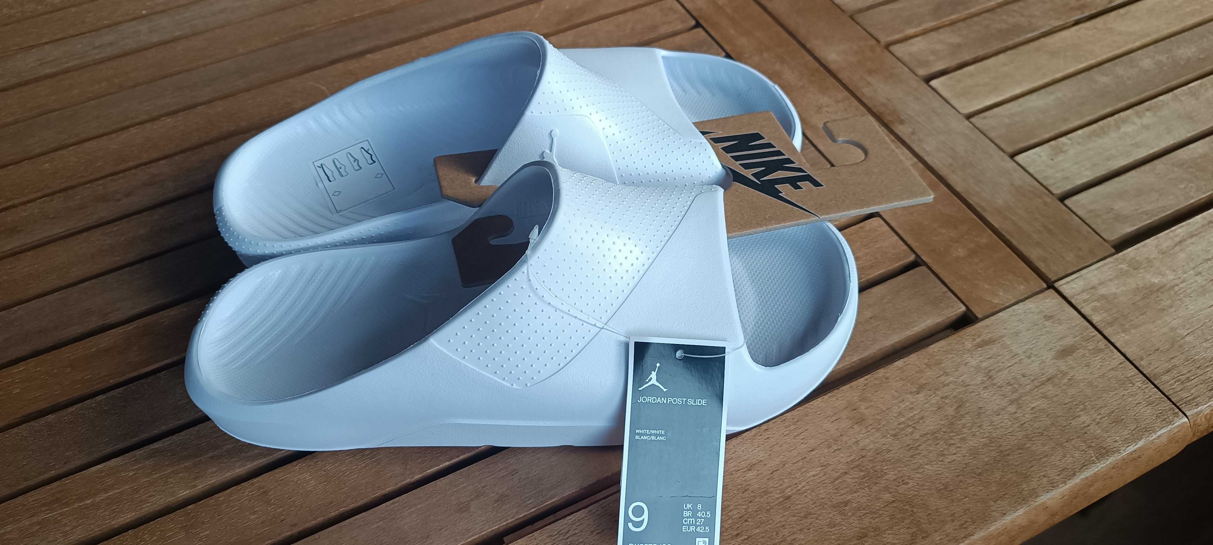 (US 9/ 27,5 cm) Nike Jordan Post Slide White klapki białe DX5575, 100