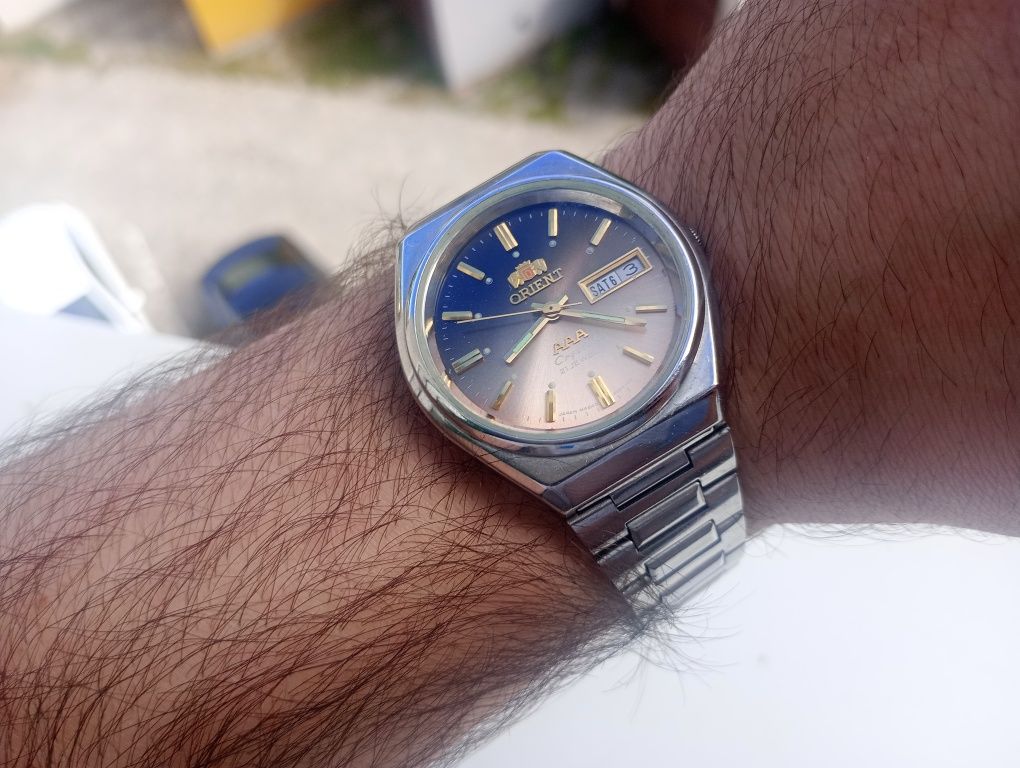 Przypalany RÓŻ zegarek orient crystal japoński ni seiko certina omega