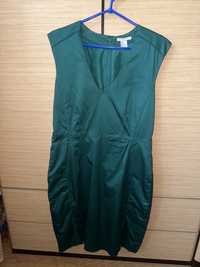 H&M sukienka tuba butelkowa ziemna zieleń rozm. 42 XL