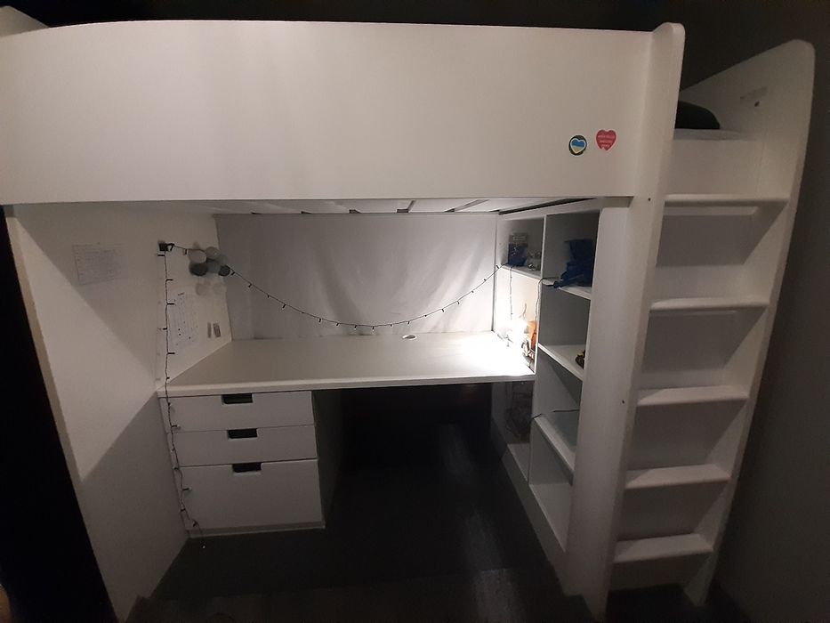 Łóżko piętrowe Ikea z biurkiem