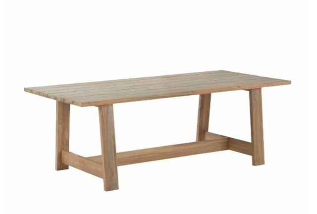 Stół drewniany z ławkami 220x100