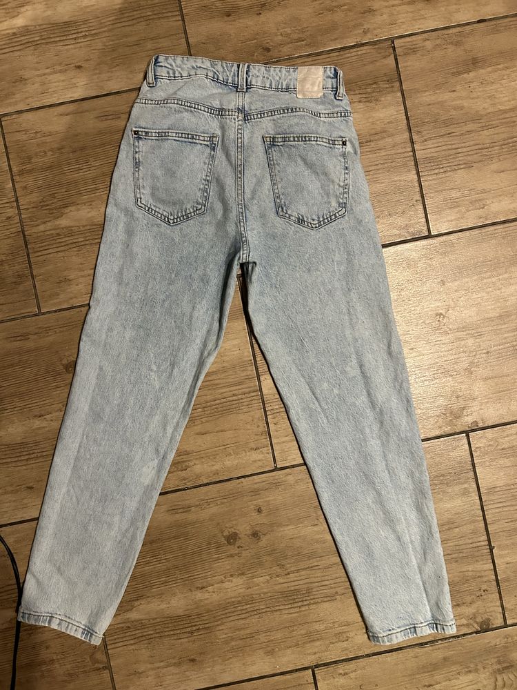 Spodnie jeansy zara 38 M wysoki stan