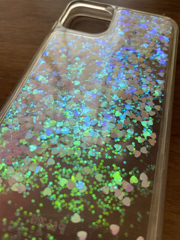 Чохол акваріум iPhone 11 Pro Max, чехол аквариум, сердечки дуохром