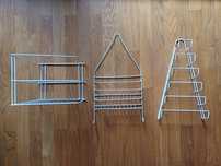 Conjunto de 3 suportes brancos para casa de banho