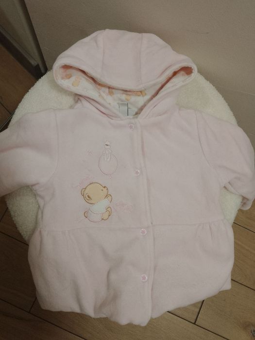 Bluza z kapturem, rozpinana na zatrzaski, cieplutka, pluszowa,