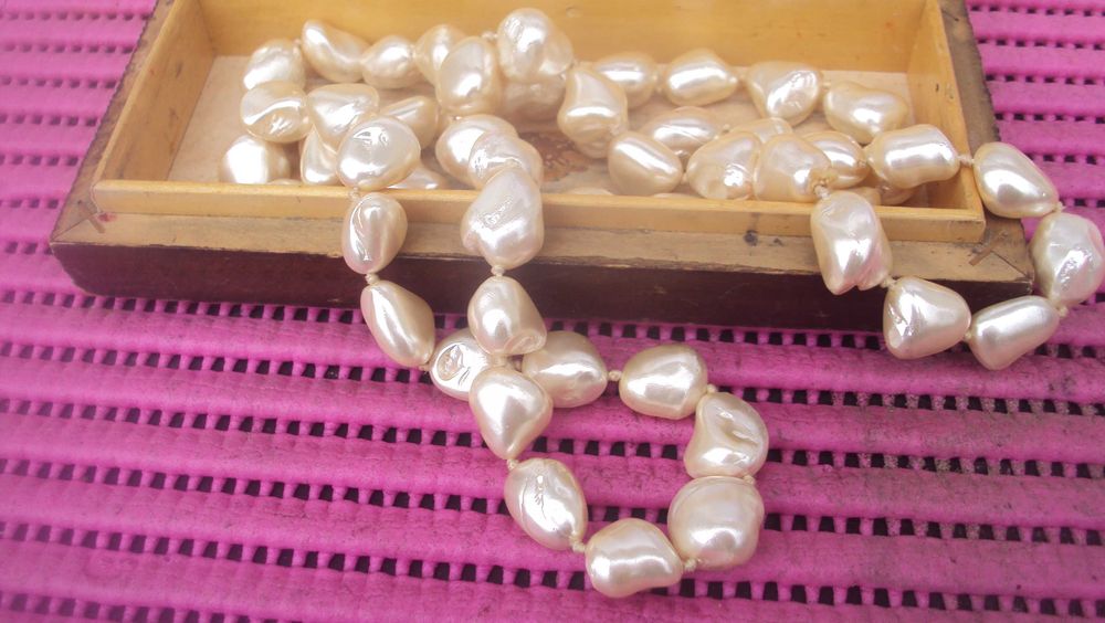 naszyjnik perły duże ciężki