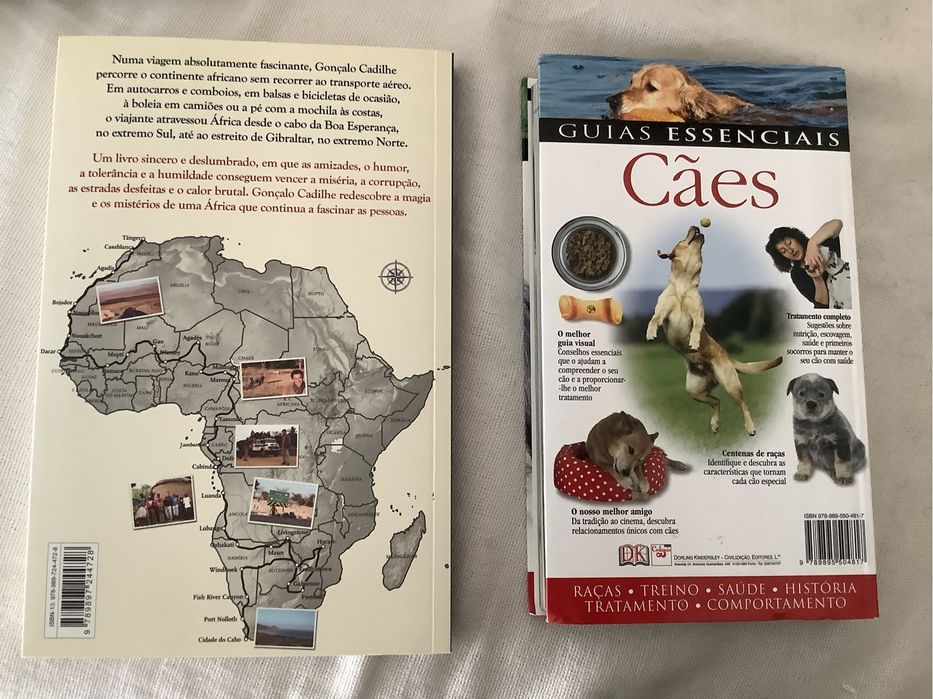 Livro África Acima e Guia essencial de cães