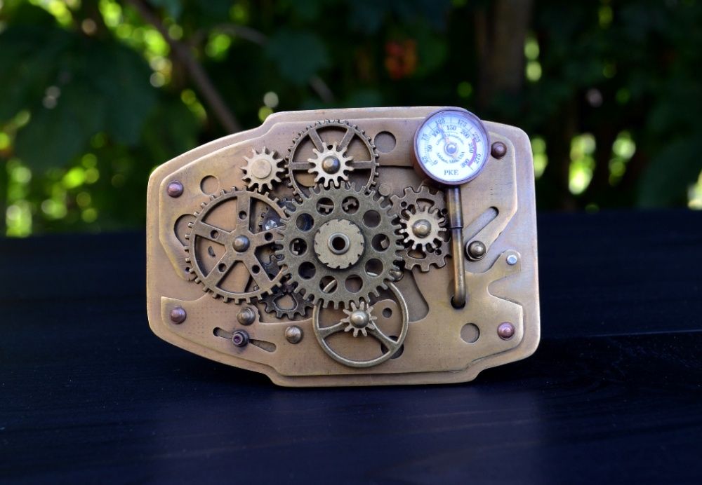 Пряжка для ремня ручной работы, Стимпанк, Steampunk, ременная пряжка