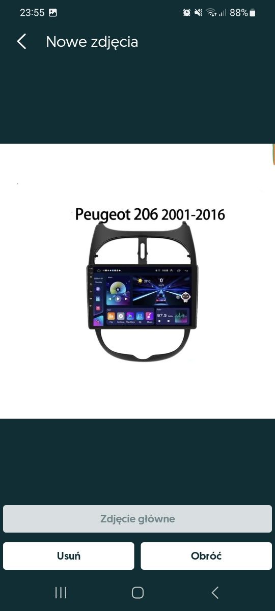 Radio android peugeot 206 Android Nawigacja Gps Peugeot 206