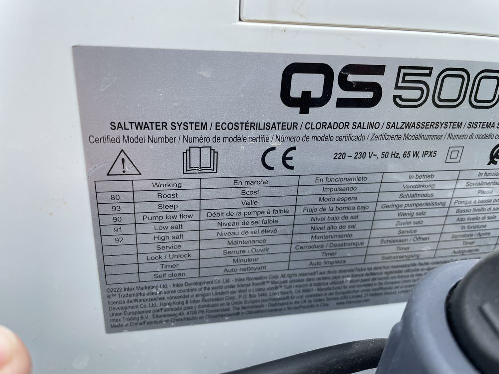 Generator chloru Intex qs500