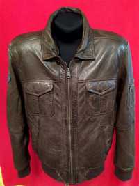 Куртка кожаная лайка Angelo Litrico Германия, бомбер, р.50-52-54,супер