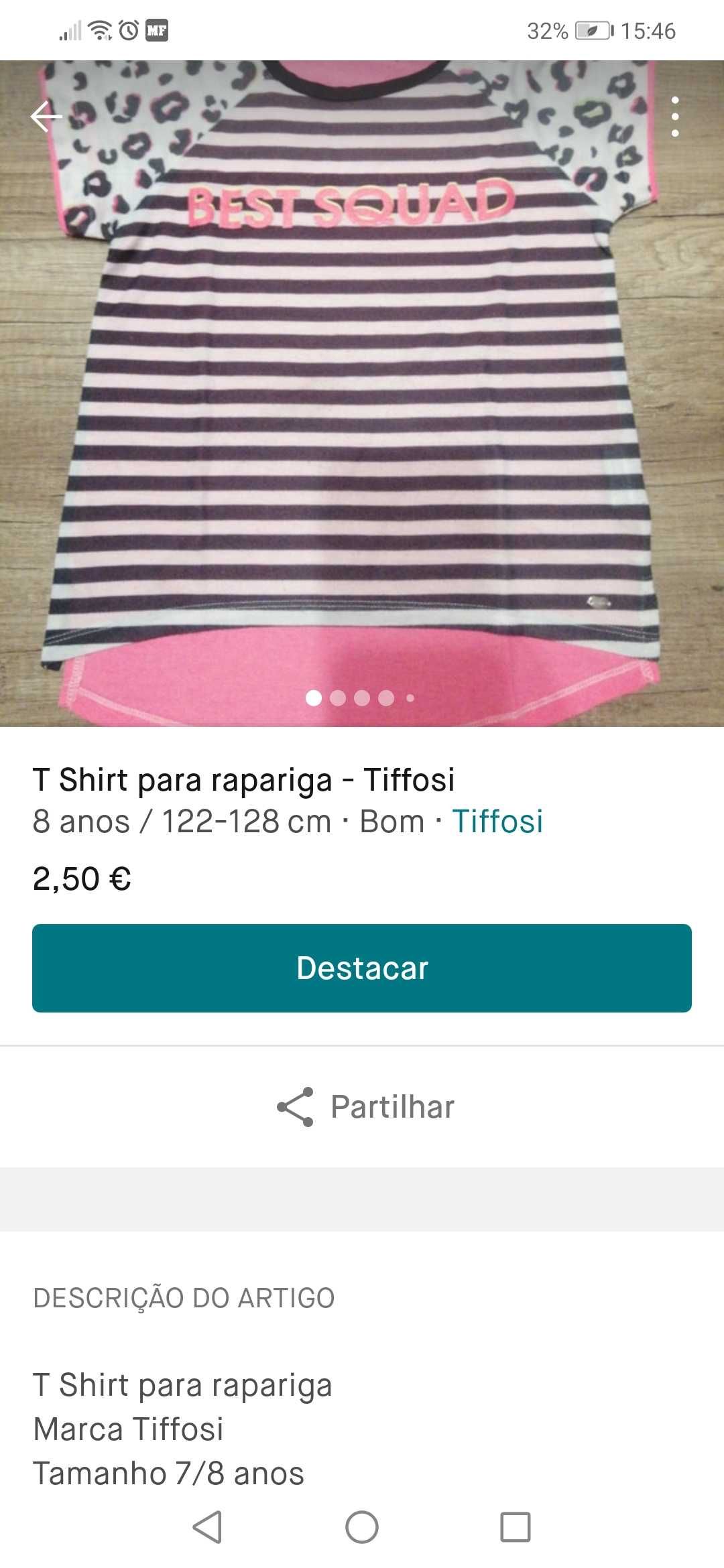 T Shirts para menina - Tiffosi