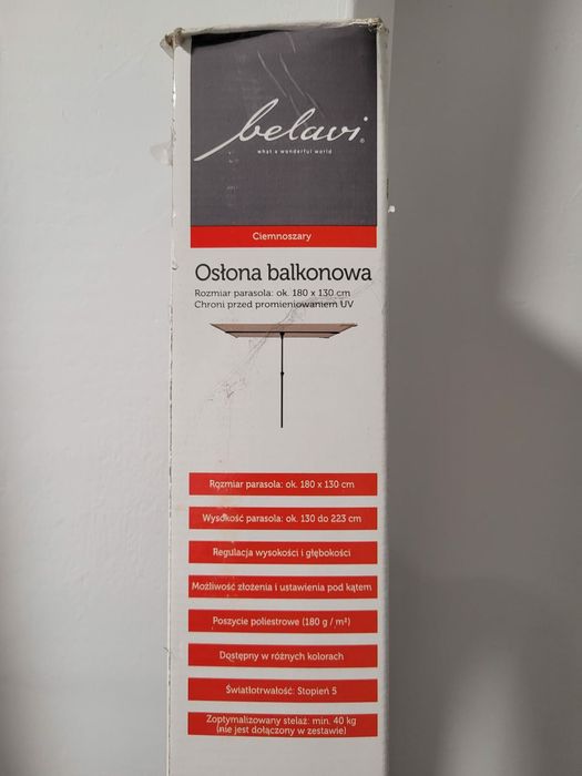 Belavi parasol osłona balkonowa 180x130