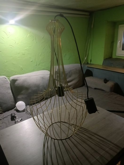 Nowoczesne lampy w kolorze złota metalowe 2 sztuki