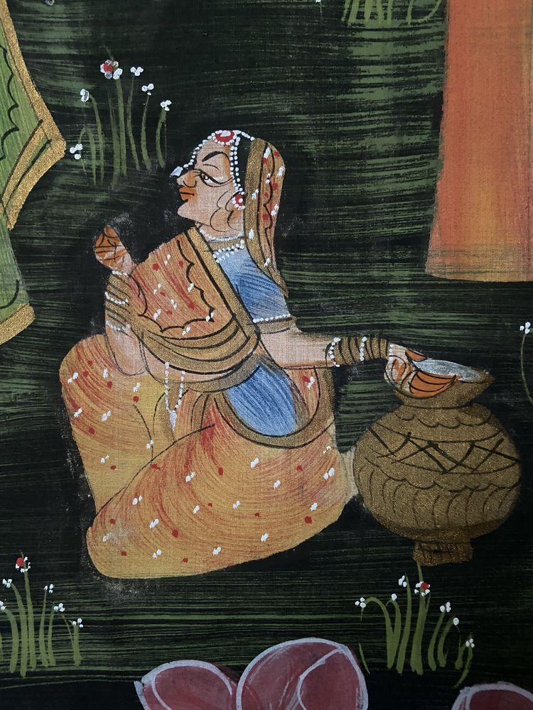 Kriszna Lila malarstwo indyjskie