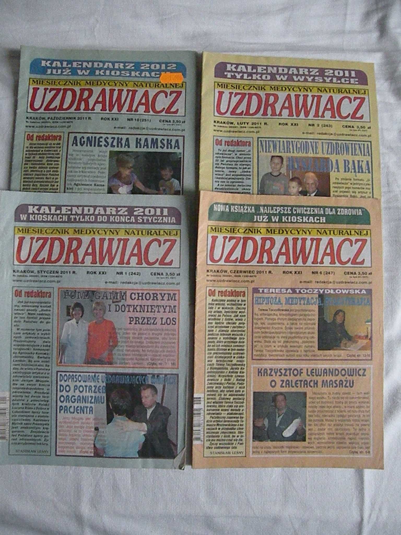 Uzdrawiacz 2011 gazeta o medycynie naturalnej zestaw 4 szt