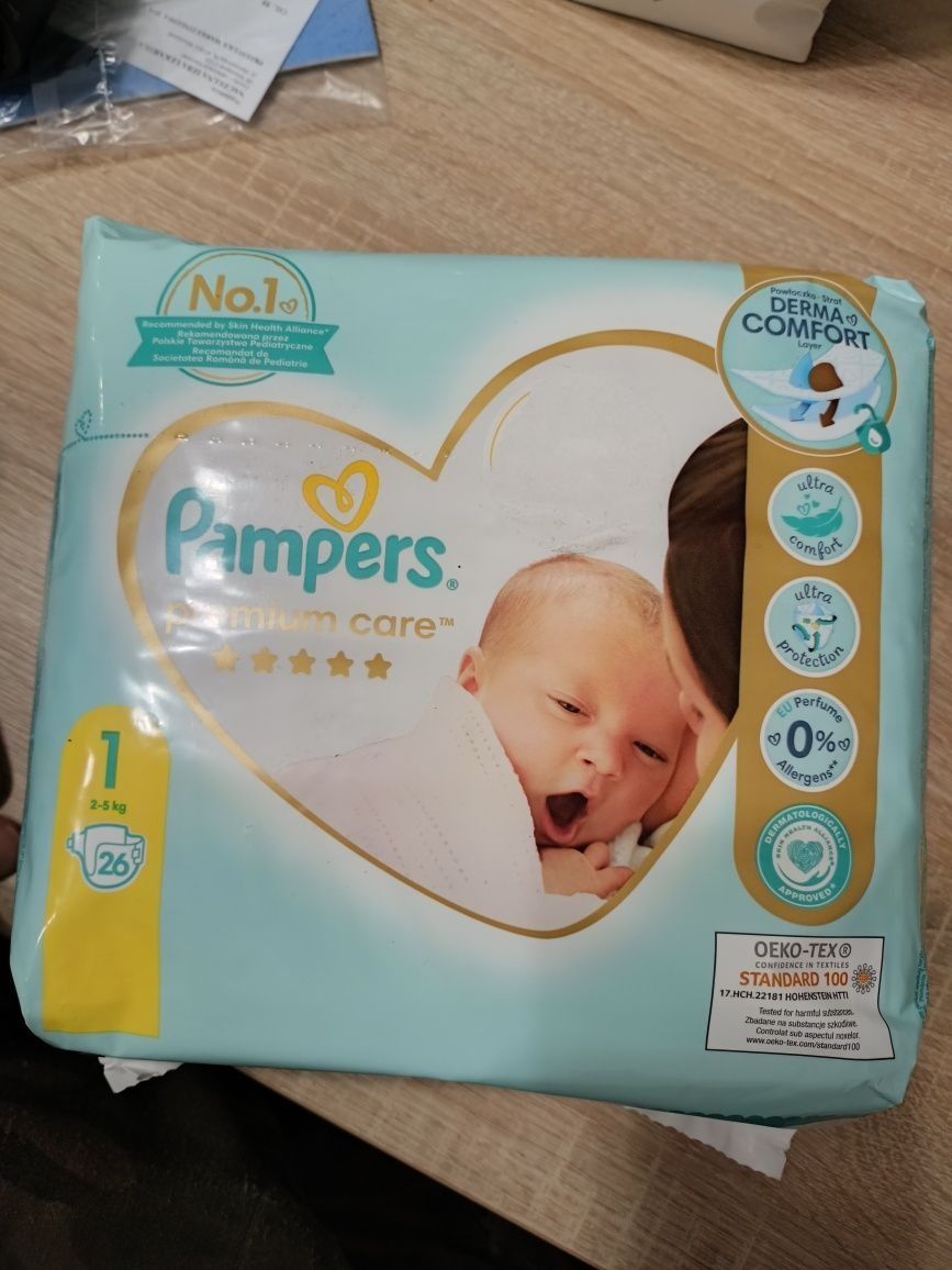 6 opakowań Pampers premium care 1 (2-5kg)