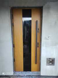 drzwi zewnętrzne drewniane dębowe ciepłe