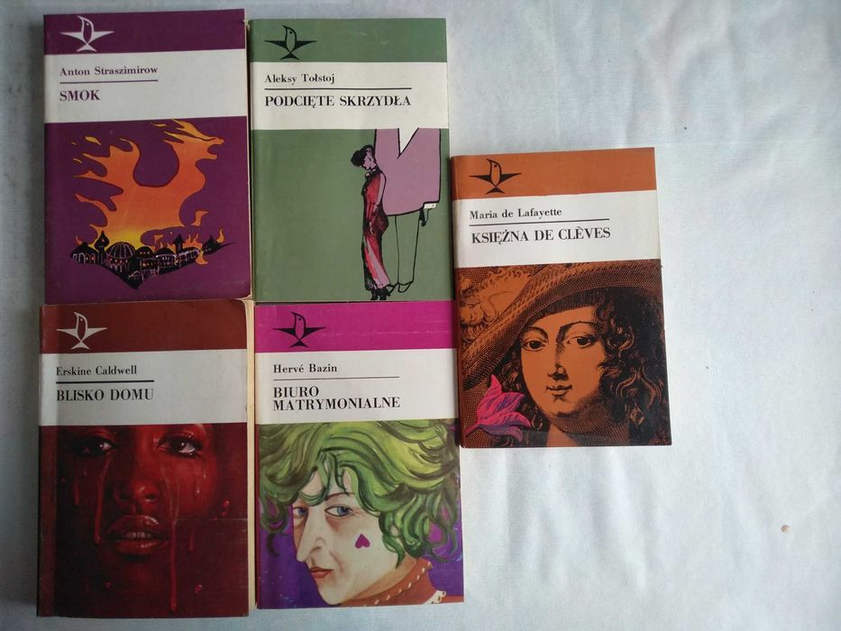 Zestaw 5 książek: Tołstoj, Straszimirow, Caldwell, Bazin, Lafayette
