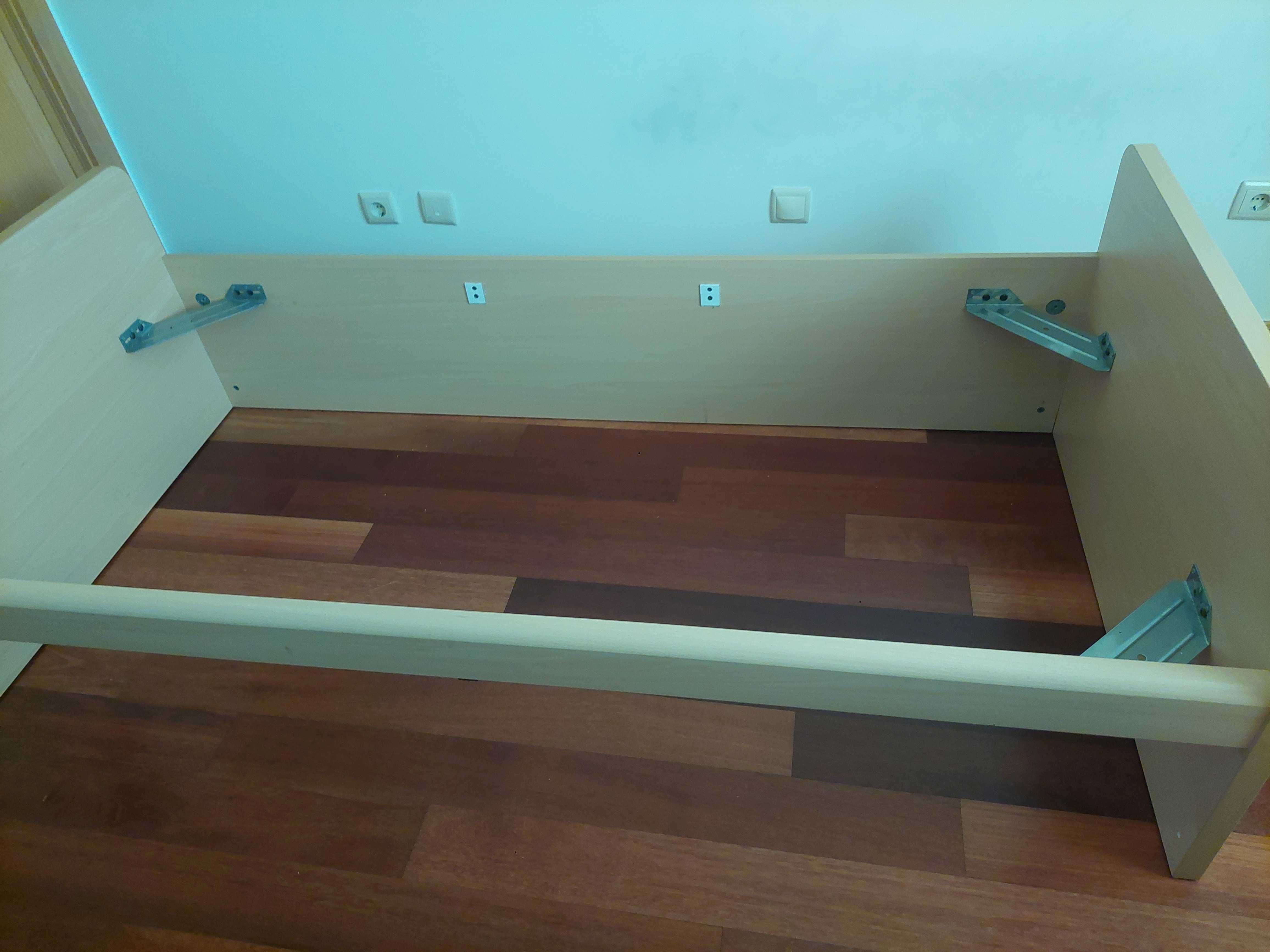 Cama solteiro + colchão, com gaveta adic. para colchão ou 2 gavetões