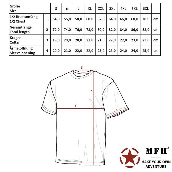 koszulka us hunter-orange, 170 g/m² 6xl