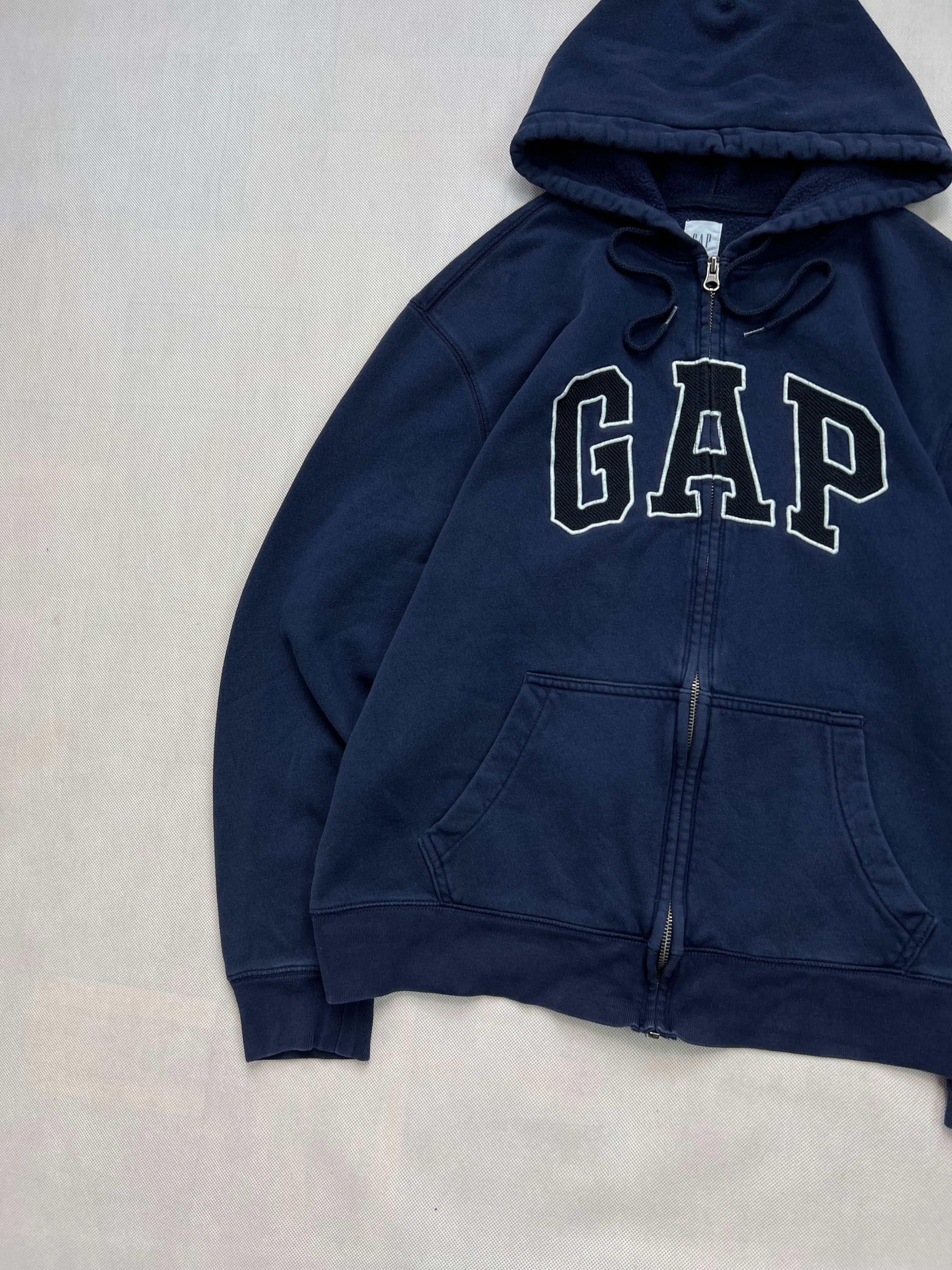 Bluza GAP big logo spellout zipped y2k