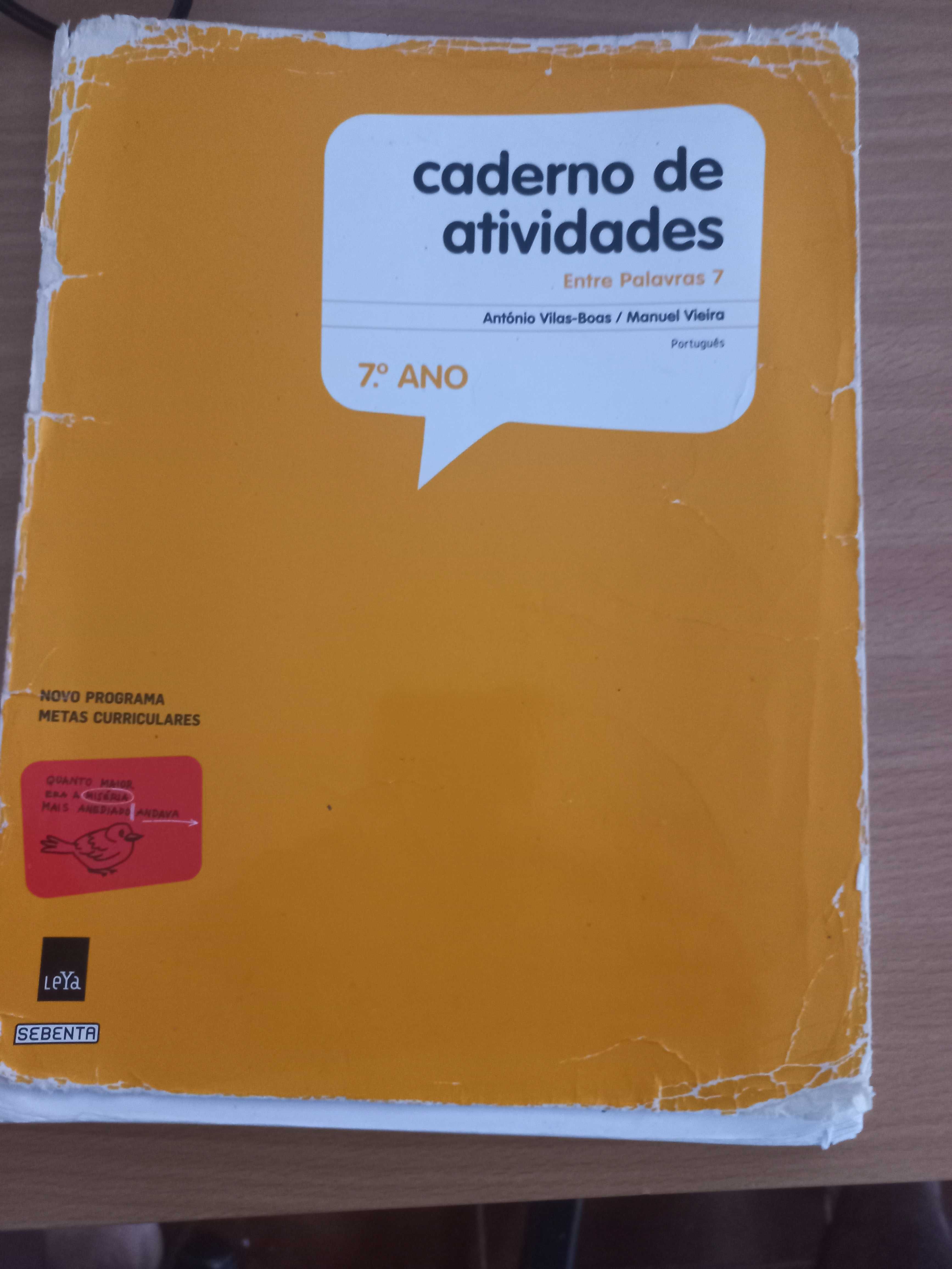 Cadernos de actividades 7°Ano Ciências Francês Inglês e outros