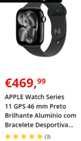 Apple Watch Series 11 GPS 46 mm Preto Brilhante Aluminio