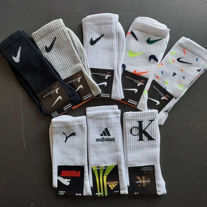 ВИСОКІ Шкарпетки Adidas, Найк, Пума, Келвін. Мужские носки