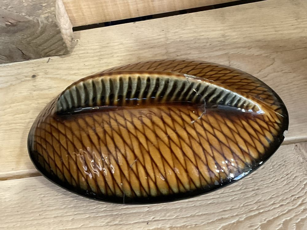 Ceramiczna Waza Fajansowa na Śledzie w kształcie Ryby- Francja