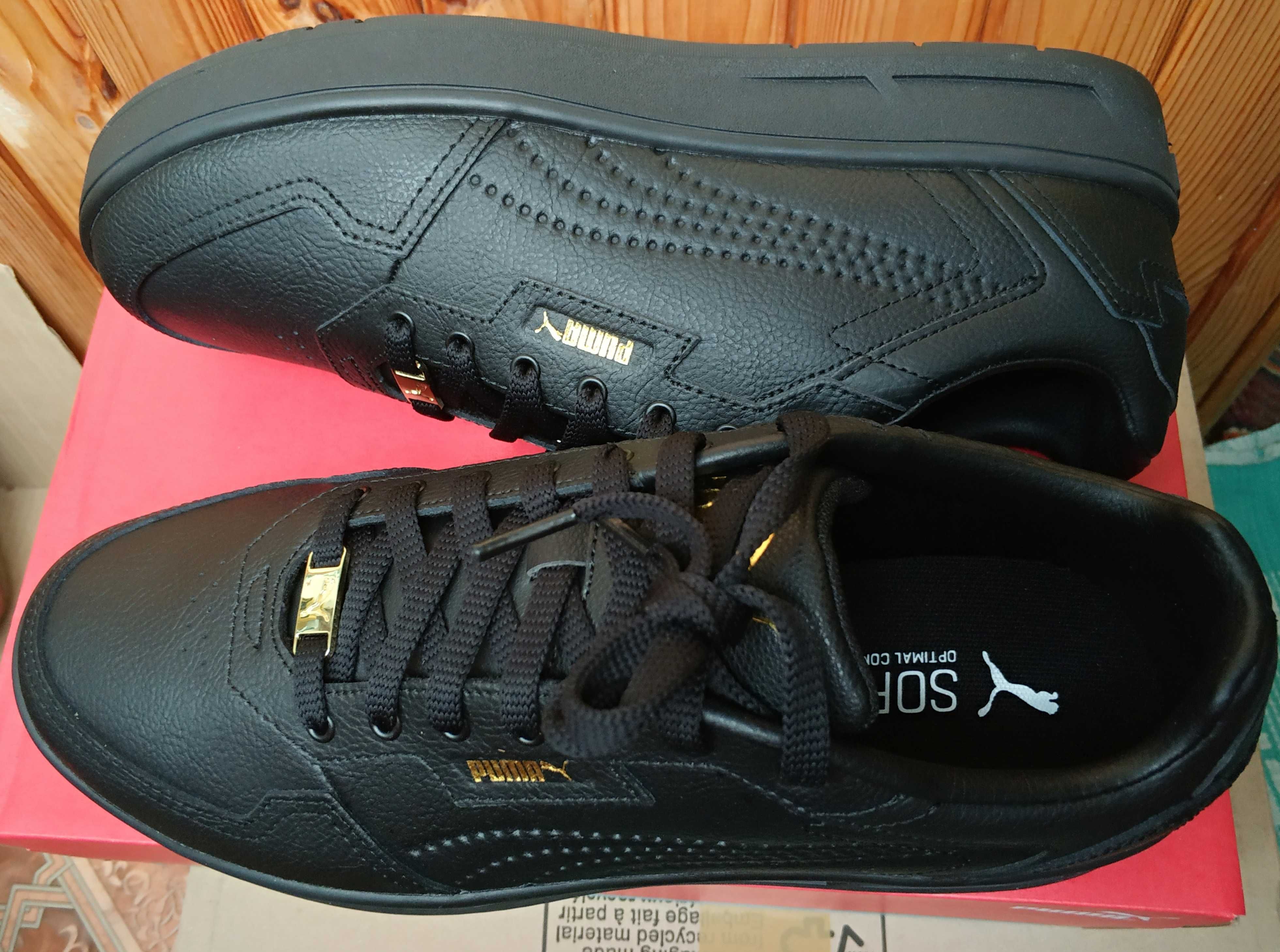 Кеды кроссовки puma court classic lux 28.5 см черный натуральная кожа