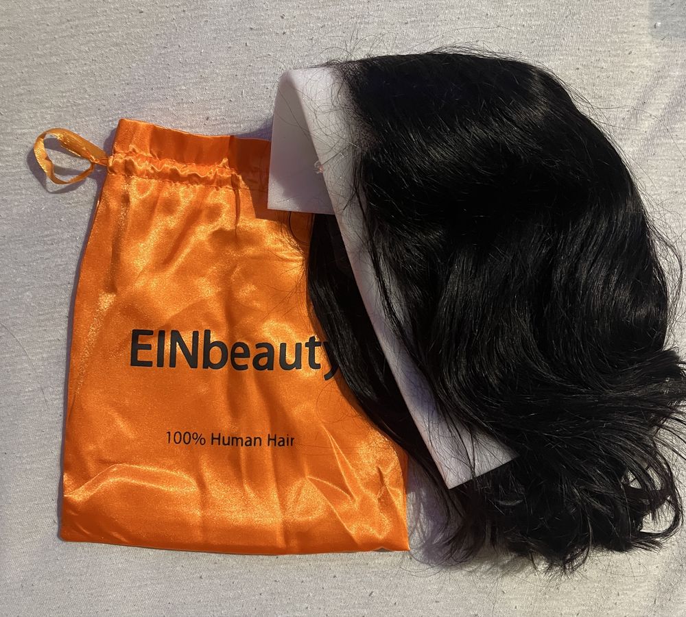 #Peruka EINbeauty#100% Ludzki Włos#CZARNA-14cali#Premium