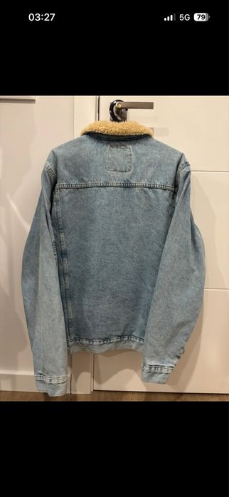 Casaco de ganga Zara com forro em pelo