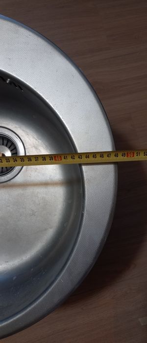 Zlewozmywak wpuszczany stalowy Pyramis KIBA LINEN ø48,5 cm