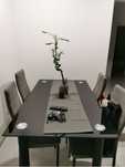 Mesa de jantar vidro e 4 cadeiras