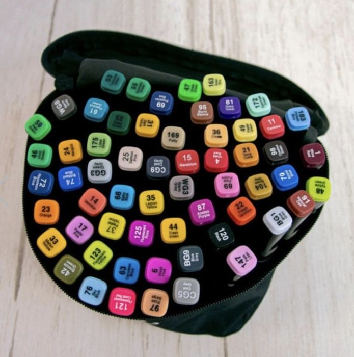 Набор скетч-маркеров 60 шт. для рисования двусторонних Touch