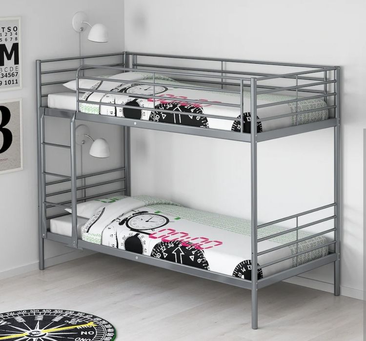 Łóżko piętrowe metalowe IKEA