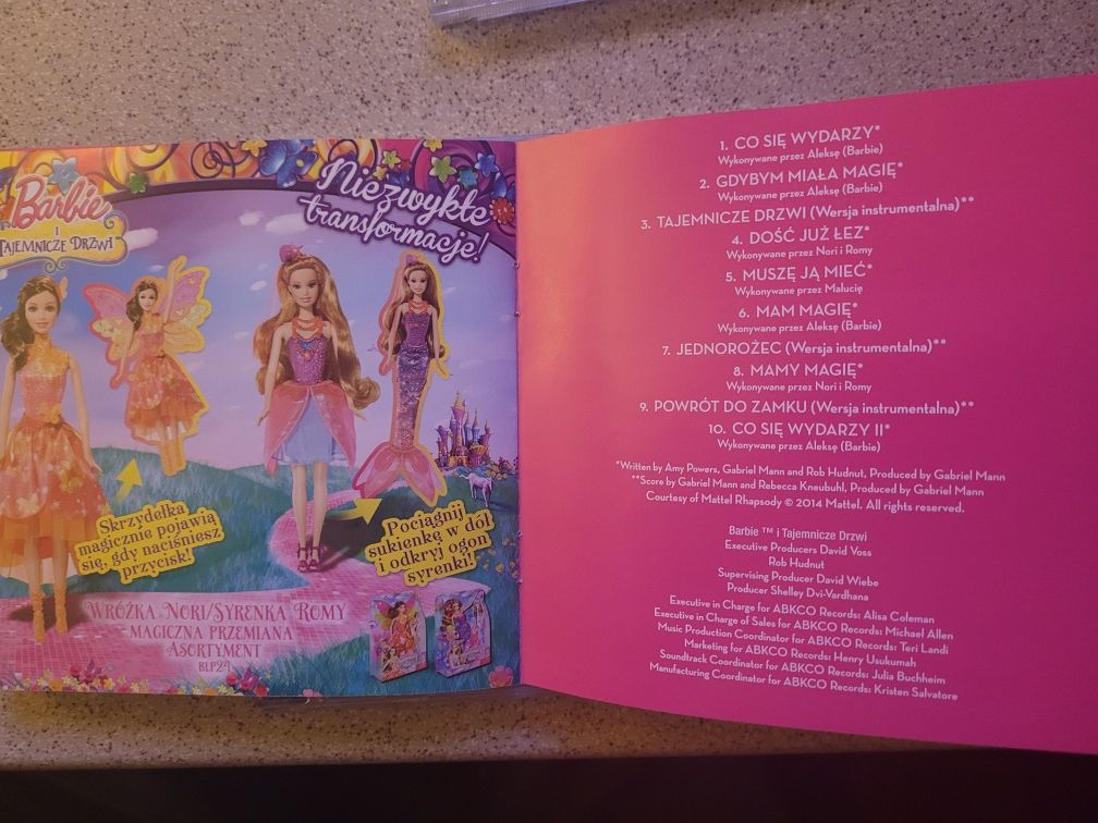 CD Barbie Tajemnicze drzwi Piosenki z musicalu 2014 Mattel