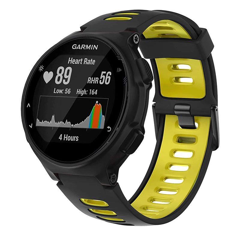 pasek silikonowy do garmin g02 - czarno-żółty
