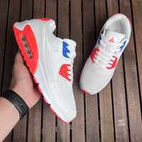 Кроссовки 41-45 мужские Air Max90  / Кросівки чоловічі білі макс 90