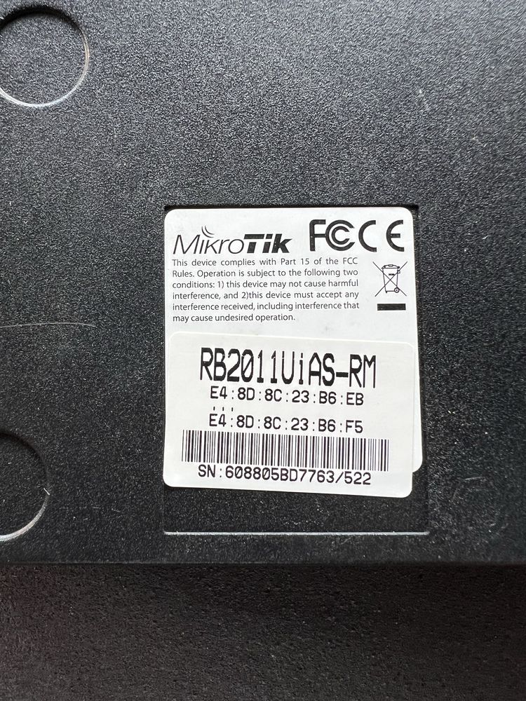Router MikroTik RB2011UiAS-RM z zasilaczem – rack 1U