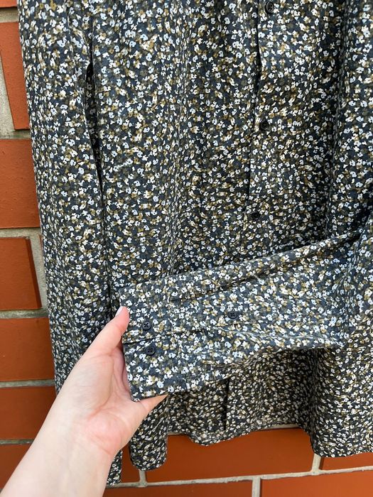 H&M koszula slim fit męska print drobne kwiatki