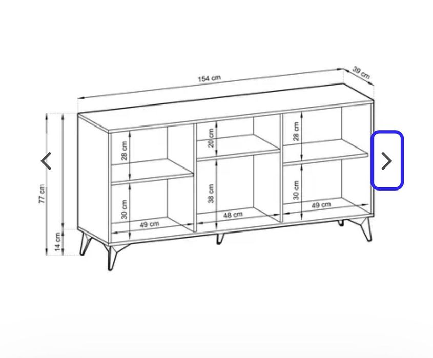 Czarno drewniana komoda