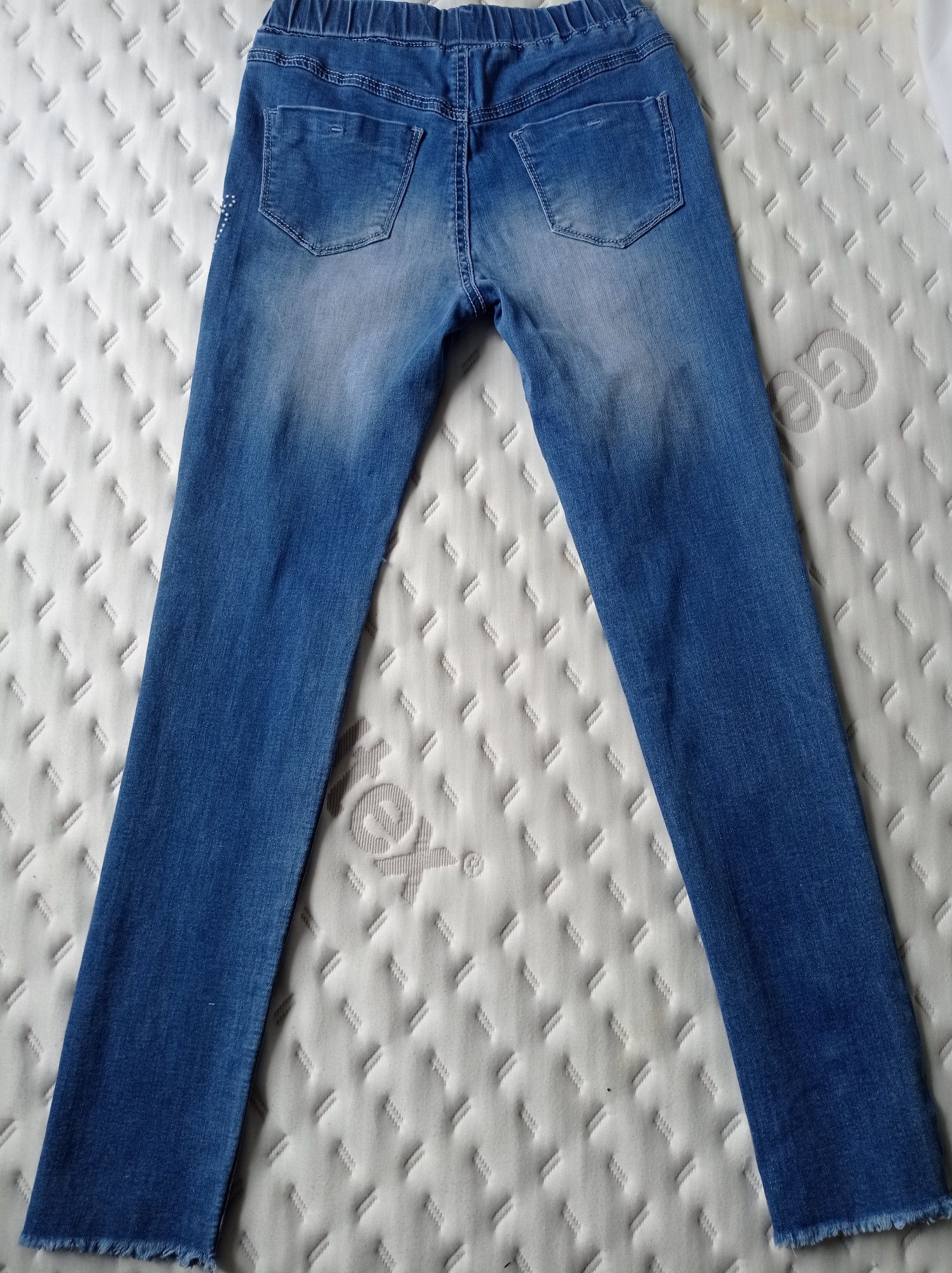 Spodnie legginsy jeansowe rozmiar 146-152 cm