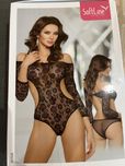 Білизна Боді жіноче SoftLine чорне S/M мереживне
