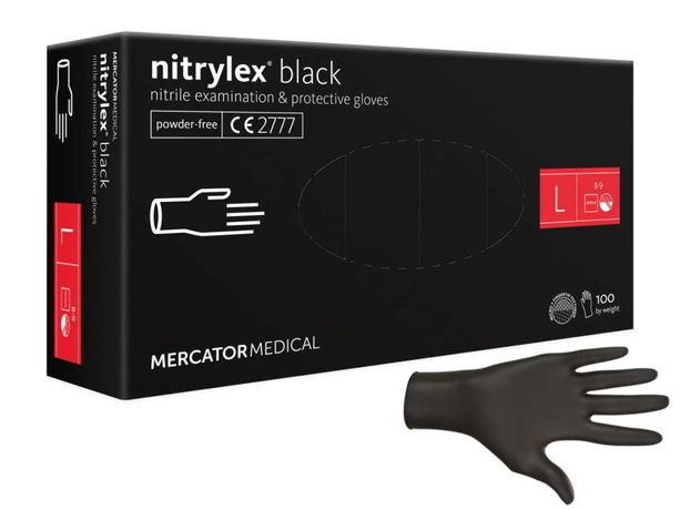 Rękawice nitrylowe NITRYLEX Black 100szt >  Kup i wybierz: S, M, L, XL