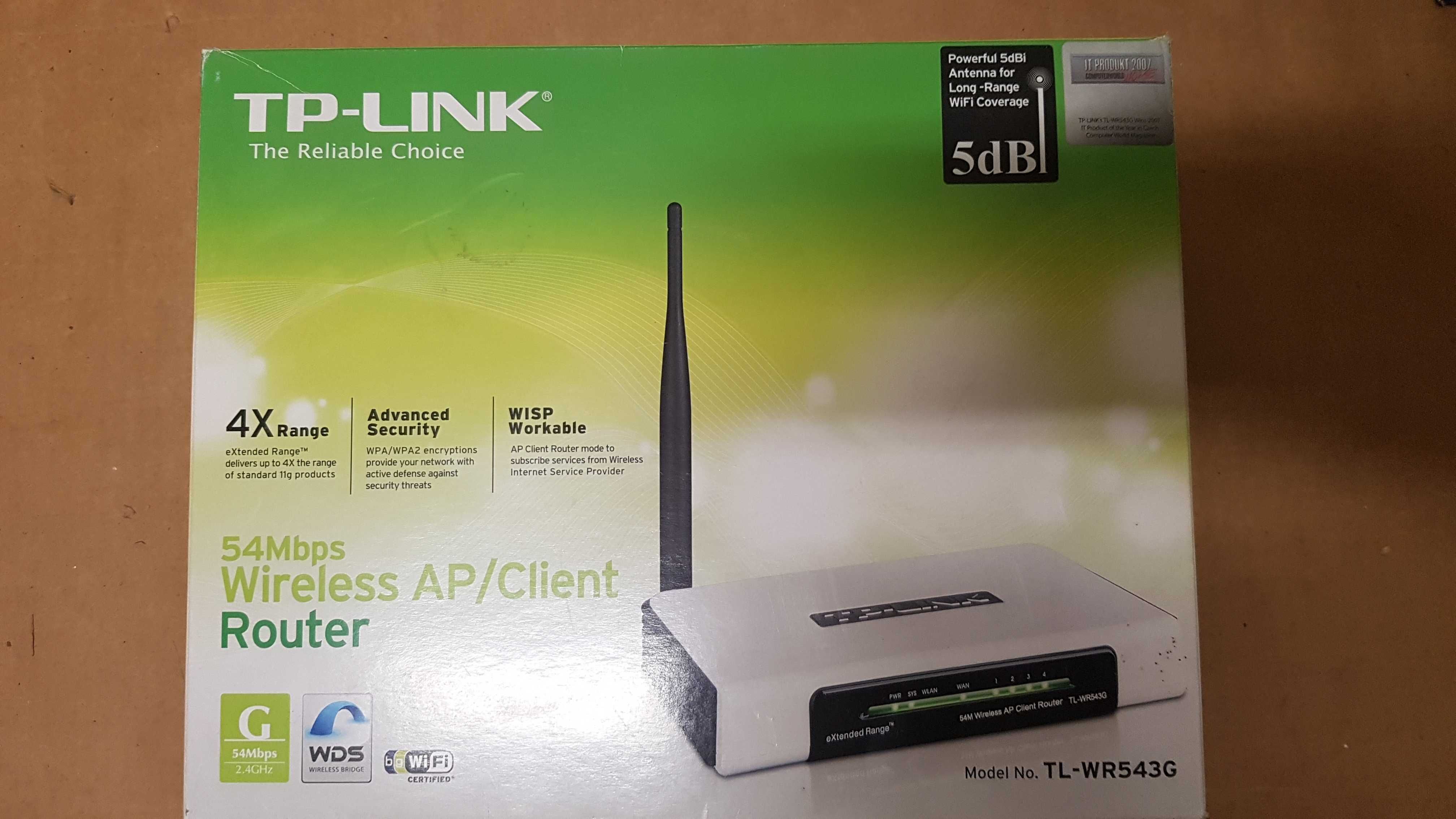 Router TP-Link TL-WR543G Wi-Fi LAN WAN 54 Mbps