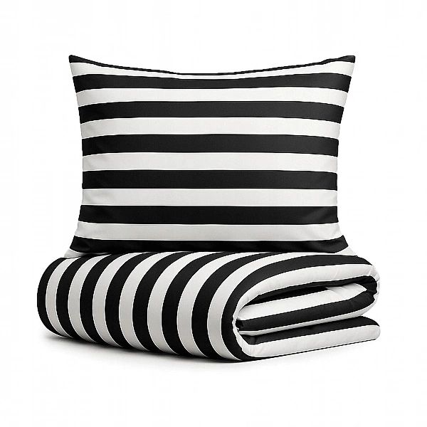 Pościel 140x200 MIKROFIBRA poszewka 70x80 KOMPLET Eusebia Home W PASY