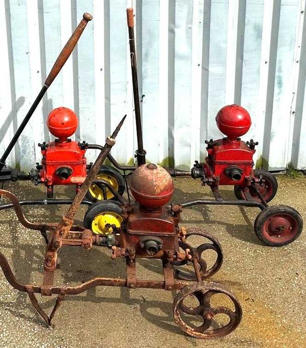 Bombas de transfega antigas, agricultura, vinicultura